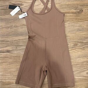 NWT Aritzia TNA Surge Romper Deep Taupe size Small ~$78